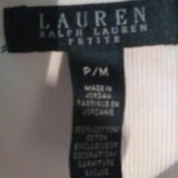 Lauren Ralph Lauren Petite Ribbed Top with Faux Suede Braid Detail - Picture 2 of 6
